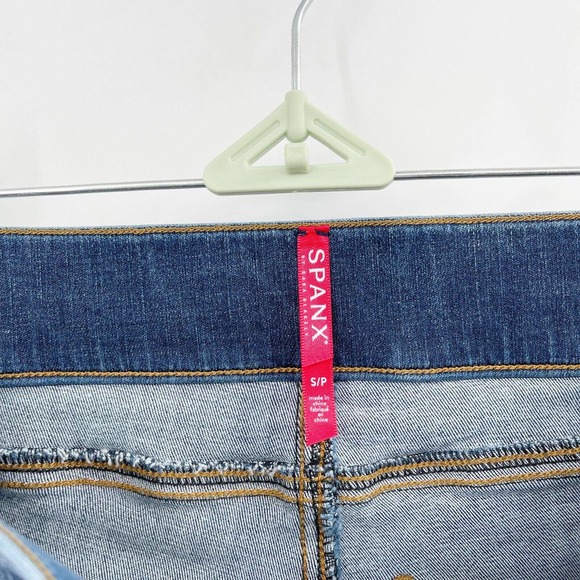 SPANX Distressed Skinny Jegging Blue Size S Denim Medium Wash Pull On Stretch‎ - Picture 5 of 11